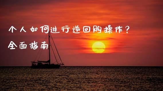 个人如何进行逆回购操作？全面指南_https://wap.jnlaobingbanjia.com_财务管理_第1张