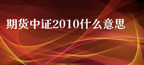 期货中证2010什么意思_https://wap.jnlaobingbanjia.com_基金分析_第1张