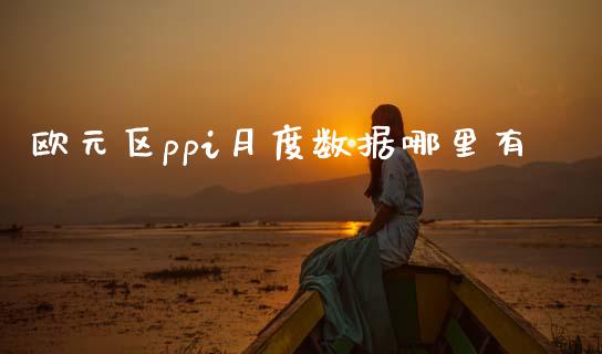欧元区ppi月度数据哪里有_https://wap.jnlaobingbanjia.com_金融理财_第1张
