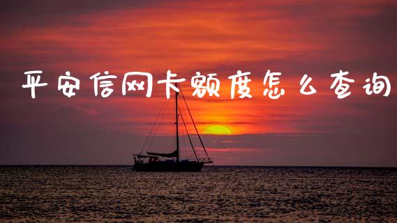 平安信网卡额度怎么查询_https://wap.jnlaobingbanjia.com_金融理财_第1张