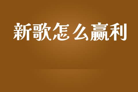 新歌怎么赢利_https://wap.jnlaobingbanjia.com_财务管理_第1张