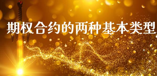 期权合约的两种基本类型_https://wap.jnlaobingbanjia.com_股市行情_第1张