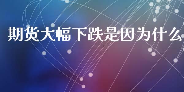 期货大幅下跌是因为什么_https://wap.jnlaobingbanjia.com_证券公告_第1张