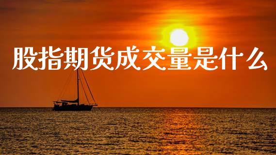 股指期货成交量是什么_https://wap.jnlaobingbanjia.com_证券公告_第1张