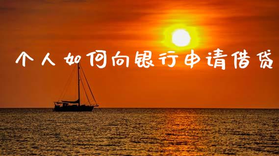 个人如何向银行申请借贷_https://wap.jnlaobingbanjia.com_金融理财_第1张