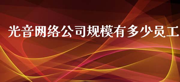 光音网络公司规模有多少员工_https://wap.jnlaobingbanjia.com_基金分析_第1张