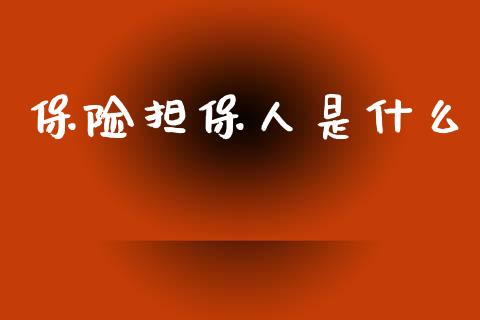 保险担保人是什么_https://wap.jnlaobingbanjia.com_财务管理_第1张