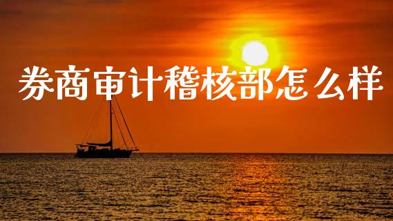 券商审计稽核部怎么样_https://wap.jnlaobingbanjia.com_股市行情_第1张