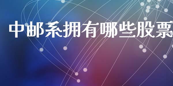 中邮系拥有哪些股票_https://wap.jnlaobingbanjia.com_股市行情_第1张