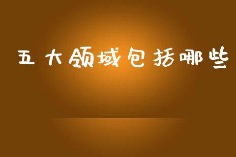 五大领域包括哪些_https://wap.jnlaobingbanjia.com_金融理财_第1张