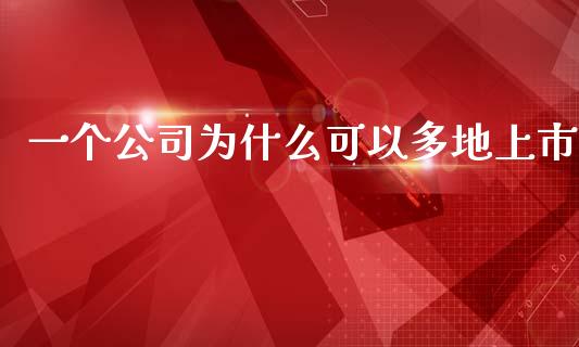 一个公司为什么可以多地上市_https://wap.jnlaobingbanjia.com_财务管理_第1张