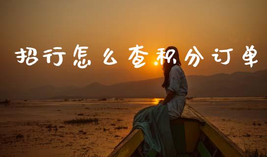 招行怎么查积分订单_https://wap.jnlaobingbanjia.com_财务管理_第1张