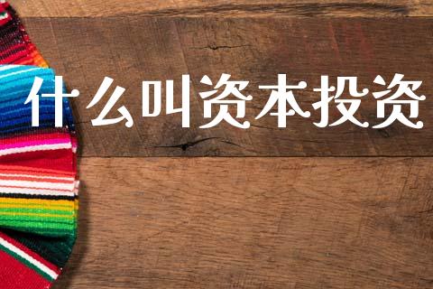 什么叫资本投资_https://wap.jnlaobingbanjia.com_财经资讯_第1张