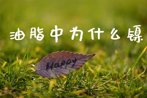 油脂中为什么镍_https://wap.jnlaobingbanjia.com_基金分析_第1张