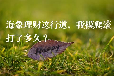 海象理财这行道，我摸爬滚打了多久？_https://wap.jnlaobingbanjia.com_财经资讯_第1张