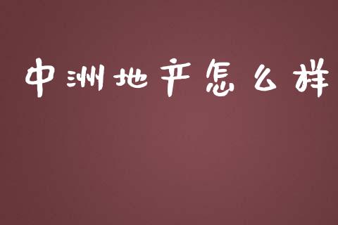 中洲地产怎么样_https://wap.jnlaobingbanjia.com_基金分析_第1张