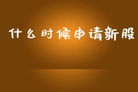 什么时候申请新股_https://wap.jnlaobingbanjia.com_财经资讯_第1张