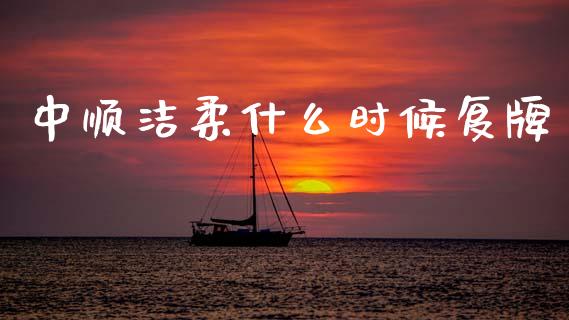 中顺洁柔什么时候复牌_https://wap.jnlaobingbanjia.com_基金分析_第1张