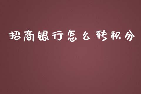 招商银行怎么转积分_https://wap.jnlaobingbanjia.com_基金分析_第1张