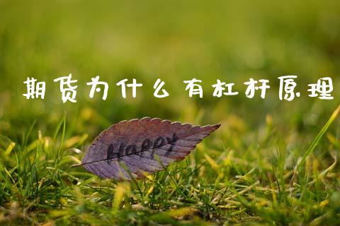 期货为什么有杠杆原理_https://wap.jnlaobingbanjia.com_财经资讯_第1张
