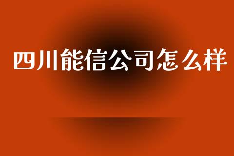 四川能信公司怎么样_https://wap.jnlaobingbanjia.com_基金分析_第1张