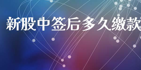 新股中签后多久缴款_https://wap.jnlaobingbanjia.com_金融理财_第1张
