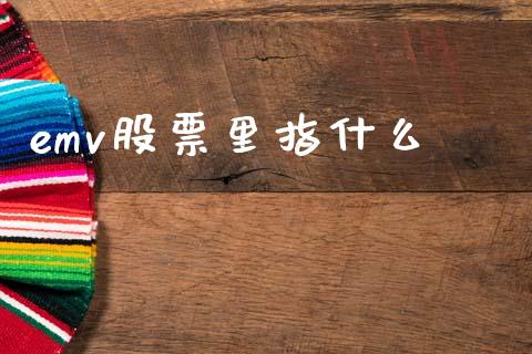 emv股票里指什么_https://wap.jnlaobingbanjia.com_财务管理_第1张