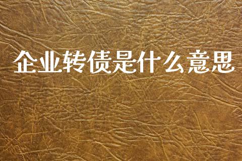 企业转债是什么意思_https://wap.jnlaobingbanjia.com_财经资讯_第1张