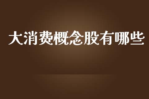 大消费概念股有哪些_https://wap.jnlaobingbanjia.com_财务管理_第1张