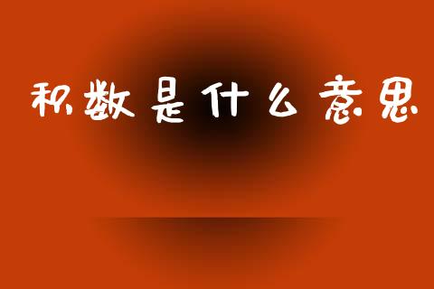 积数是什么意思_https://wap.jnlaobingbanjia.com_财务管理_第1张