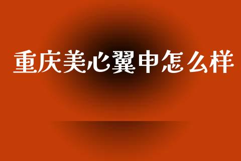 重庆美心翼申怎么样_https://wap.jnlaobingbanjia.com_金融理财_第1张