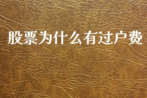 股票为什么有过户费_https://wap.jnlaobingbanjia.com_股市行情_第1张