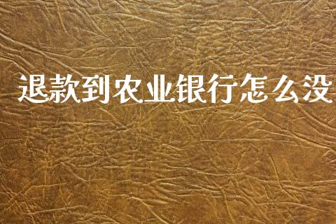 退款到农业银行怎么没_https://wap.jnlaobingbanjia.com_证券公告_第1张
