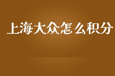 上海大众怎么积分_https://wap.jnlaobingbanjia.com_财务管理_第1张