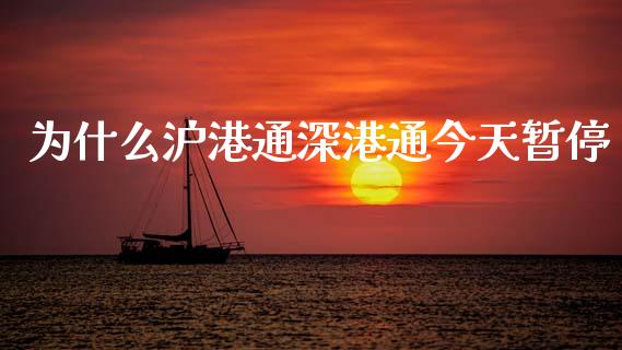 为什么沪港通深港通今天暂停_https://wap.jnlaobingbanjia.com_证券公告_第1张