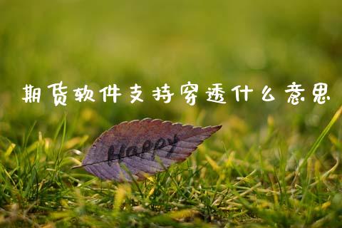 期货软件支持穿透什么意思_证券公告_第1张_财经资讯_股市行情_财务管理_金融理财 期货软件支持穿透什么意思_https://wap.jnlaobingbanjia.com_证券公告_第1张