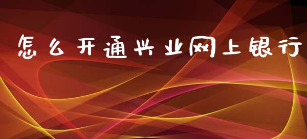 怎么开通兴业网上银行_https://wap.jnlaobingbanjia.com_财经资讯_第1张