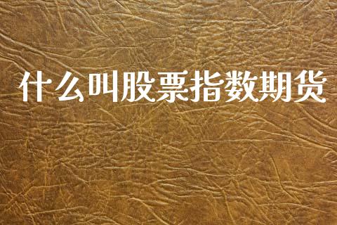 什么叫股票指数期货_https://wap.jnlaobingbanjia.com_金融理财_第1张