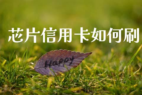 芯片信用卡如何刷_https://wap.jnlaobingbanjia.com_财经资讯_第1张