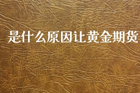 是什么原因让黄金期货_股市行情_第1张_财经资讯_股市行情_财务管理_金融理财 是什么原因让黄金期货_https://wap.jnlaobingbanjia.com_股市行情_第1张