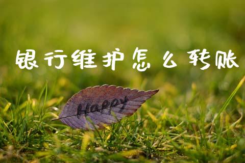 银行维护怎么转账_https://wap.jnlaobingbanjia.com_股市行情_第1张