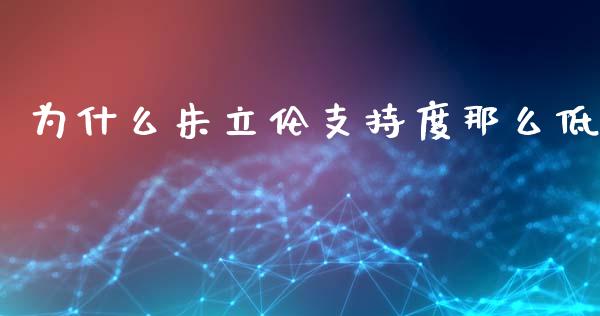 为什么朱立伦支持度那么低_https://wap.jnlaobingbanjia.com_金融理财_第1张