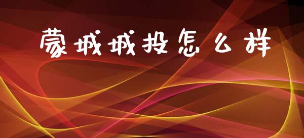 蒙城城投怎么样_https://wap.jnlaobingbanjia.com_金融理财_第1张