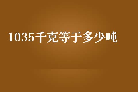 1035千克等于多少吨_https://wap.jnlaobingbanjia.com_基金分析_第1张