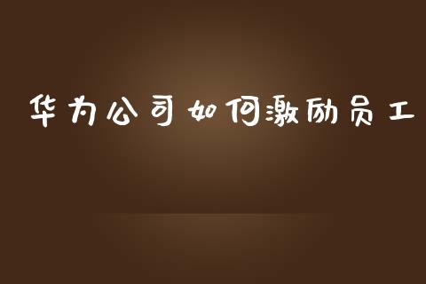 华为公司如何激励员工_https://wap.jnlaobingbanjia.com_股市行情_第1张