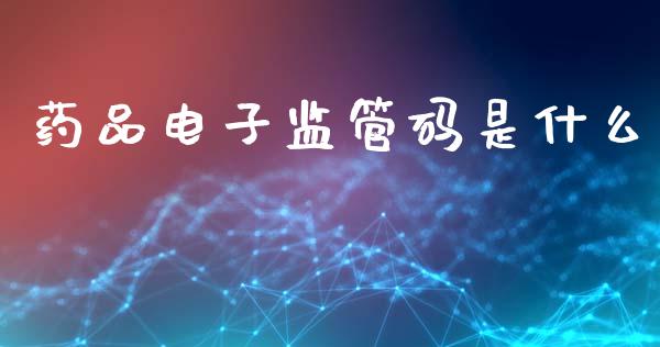 药品电子监管码是什么_https://wap.jnlaobingbanjia.com_金融理财_第1张