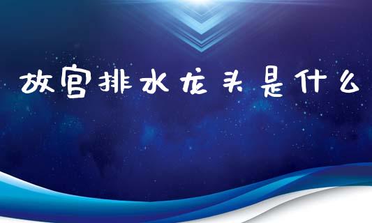故宫排水龙头是什么_https://wap.jnlaobingbanjia.com_金融理财_第1张