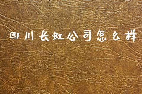 四川长虹公司怎么样_https://wap.jnlaobingbanjia.com_证券公告_第1张