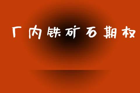 厂内铁矿石期权_https://wap.jnlaobingbanjia.com_证券公告_第1张