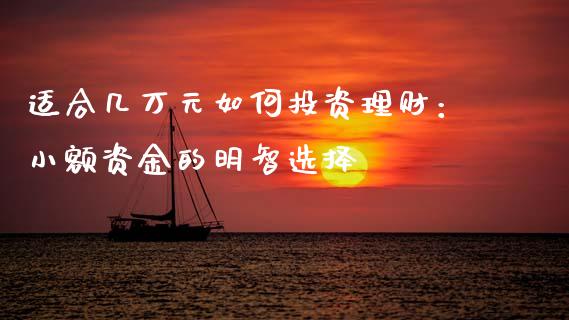 适合几万元如何投资理财：小额资金的明智选择_https://wap.jnlaobingbanjia.com_财务管理_第1张